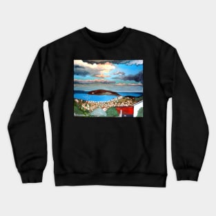 Porto Rafti from my Balcony Crewneck Sweatshirt